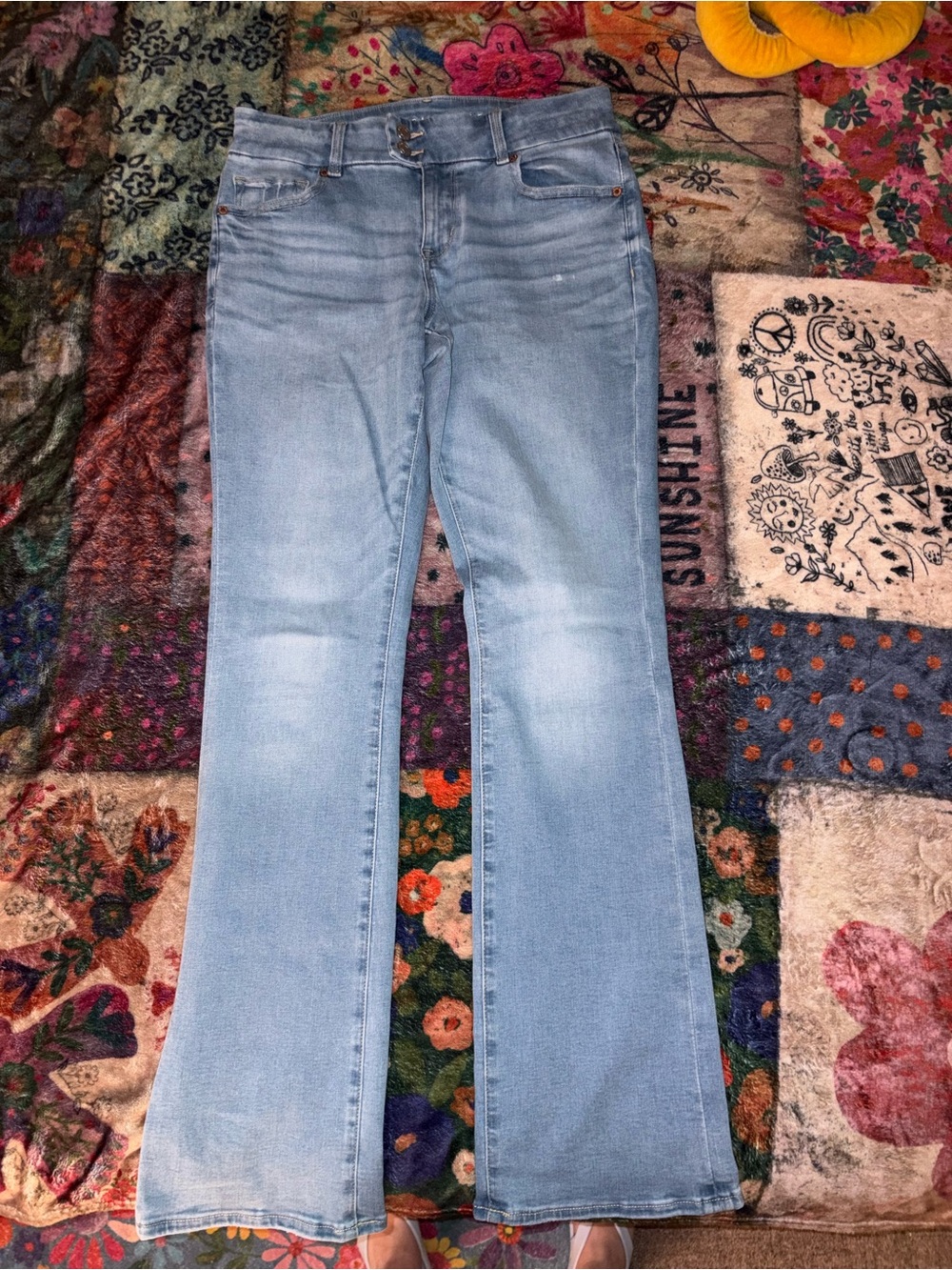 American Eagle Outfitters Light Wash Flare Jeans